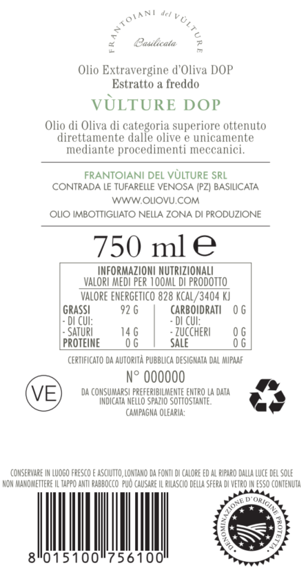 VÙLTURE DOP - Campagna 2024/2025